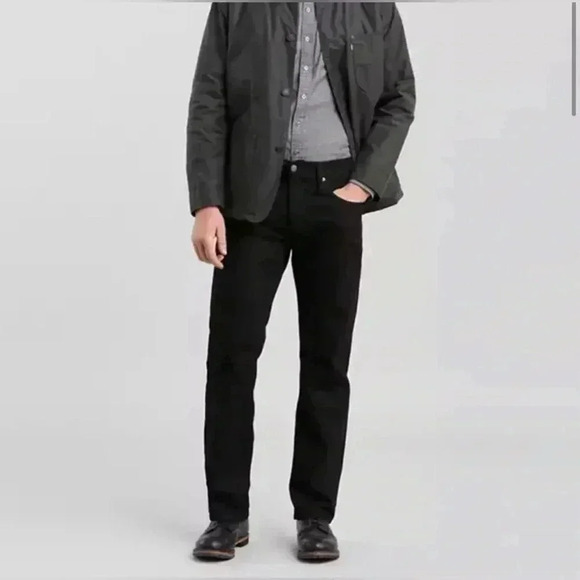 Levi’s Mens 559 Relaxed Straight Black Denim Jean Size 33x34 - Picture 1 of 16